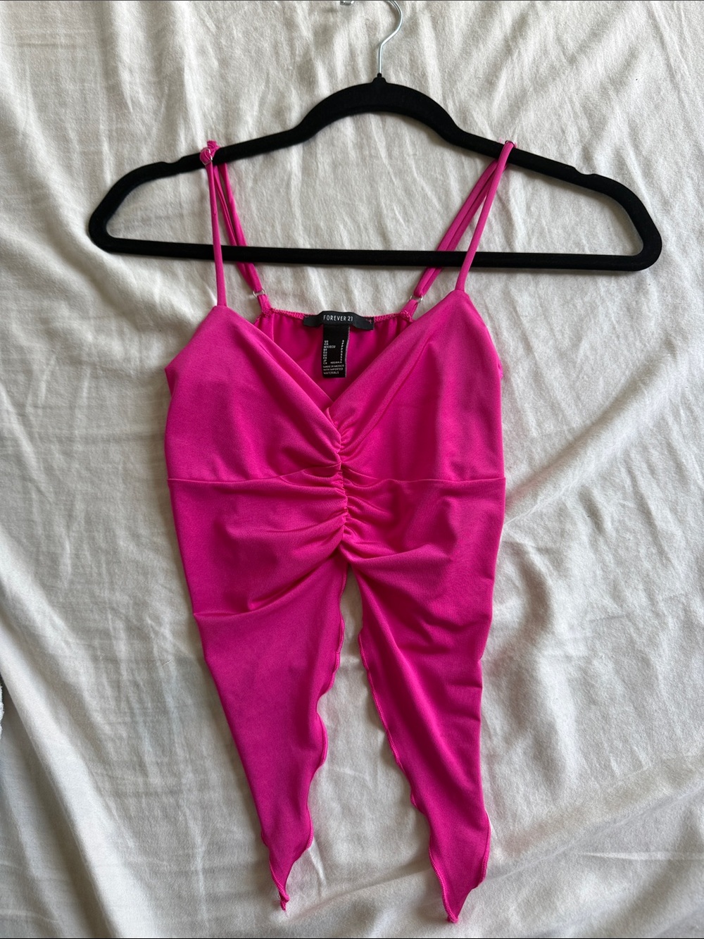 HOT PINK SPAGHETTI STRAP TOP